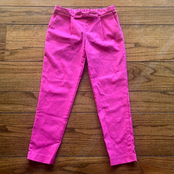 Milly Minis Pink Satin Side Zipper Bow on Waist Pants Girls Size 10 - Picture 3 of 14